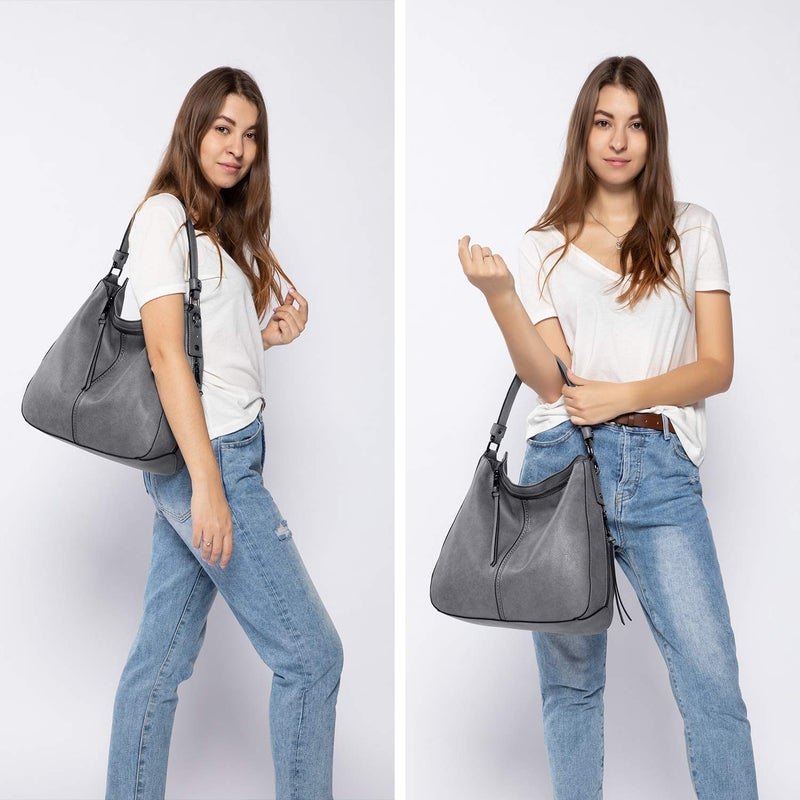 Realer Handbags for Women Hobo Purse Large Ladies Crossbody Shoulder Bag Faux Leather - Image 2